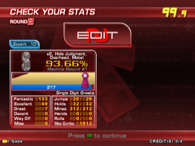 Memeshikute Oni Stats (ITG2)